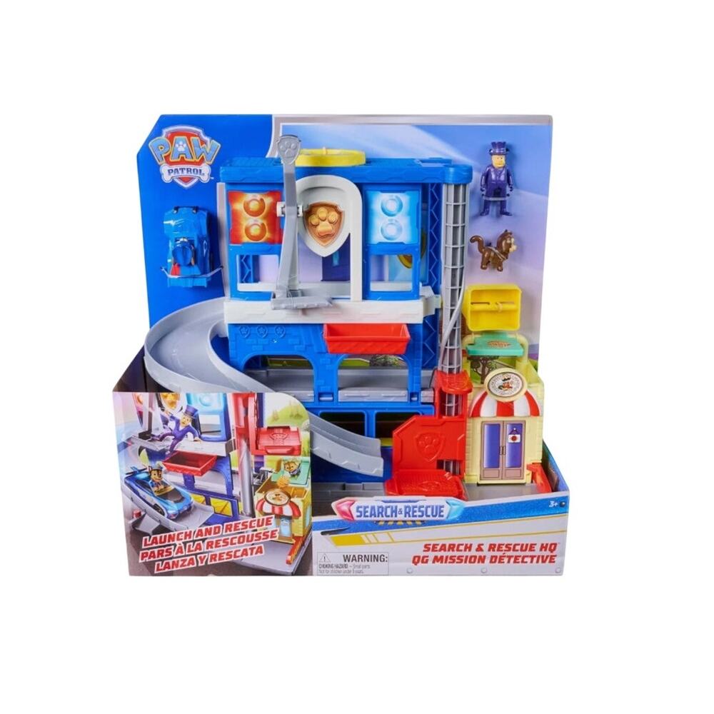 Paw Patrol: Pup Squad, Search & Rescue HQ Playset with Vehicle & 2 Figures NIB